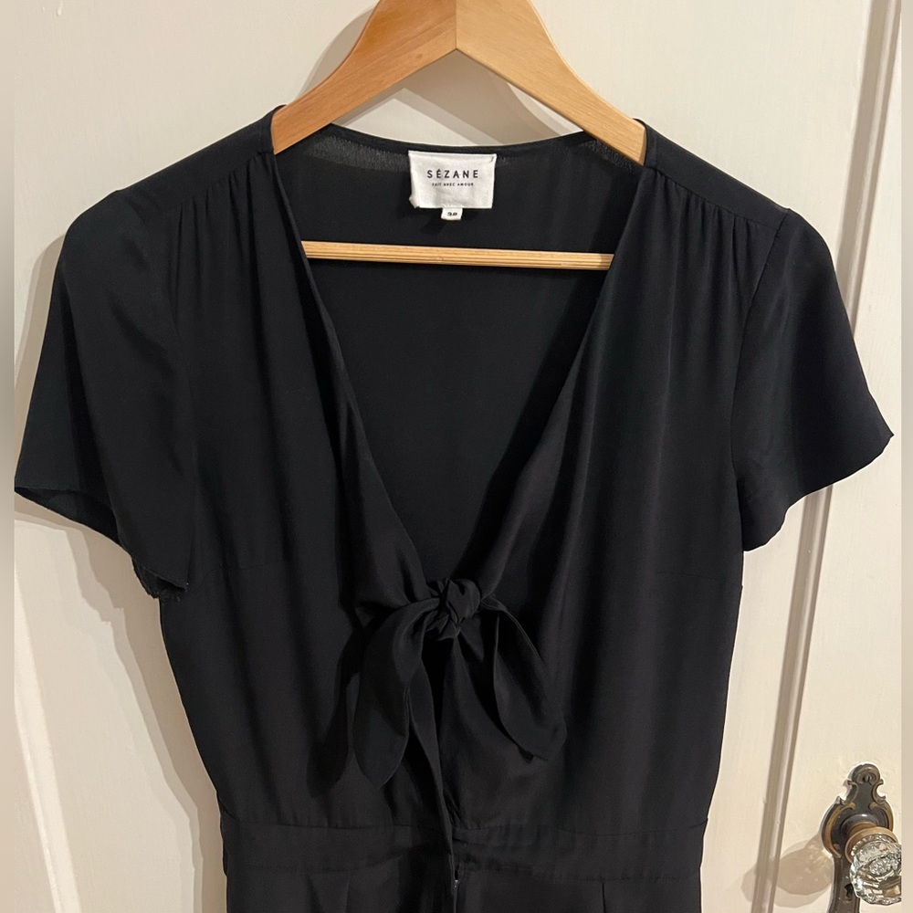 Sézane Tie-Front Romper